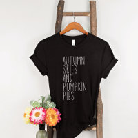Herbst Himmel und Kürbiskuchen Trendy Fall