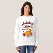 Herbst Himmel und Pies Gemütlicher Fall Sweatshirt (Vorne ganz)