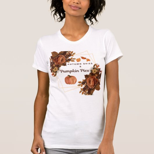 Herbst-Himmel und Pumpkinsche Pies Herbsthemd T-Shirt (Vorderseite)