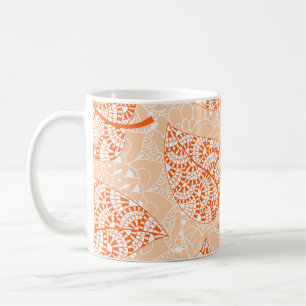 Herbst Hintergrund. Blatt nahtloses Muster Hinterg Kaffeetasse