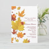 Herbst-Hintergrund-Einladung Einladung (Stehend Vorderseite)