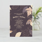 Herbst-Hintergrund-Einladung Einladung (Stehend Vorderseite)