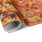 Herbst hinterlässt farbige Orange Fall Themed Blue Geschenkpapier (Rolleneckpunkt)