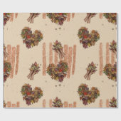 Herbst hinterlässt Herz Geschenkpapier (Flach)