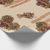 Herbst hinterlässt Herz Geschenkpapier (Ecke)