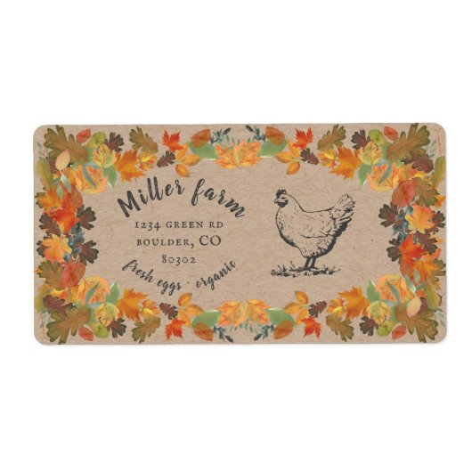 Herbst hinterlässt rustikales Drehbuch Eierkarton- (Vorne)