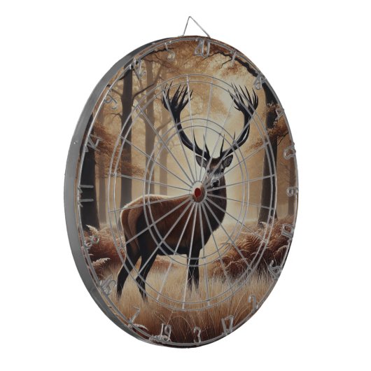 Herbst Hirsch Dartboard Dartscheibe (Vorderseite Links)
