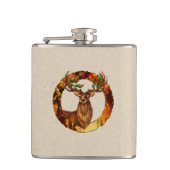 Herbst Hirsch Vinyl Wrapped Flask Flachmann (Vorderseite)