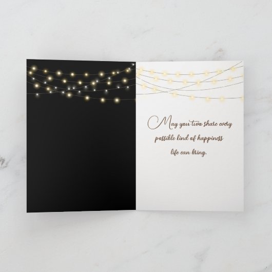 Herbst Hirschantler mit Hochzeitslicht Karte (Innenseite)