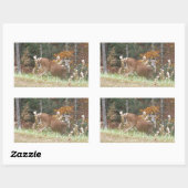 Herbst Hirsche im Arrowhad GA Rechteckiger Aufkleber (Blatt)