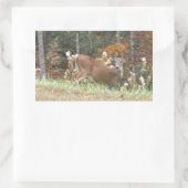 Herbst Hirsche im Arrowhad GA Rechteckiger Aufkleber (Tasche)