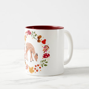 Herbst Hirsche Zweifarbige Tasse