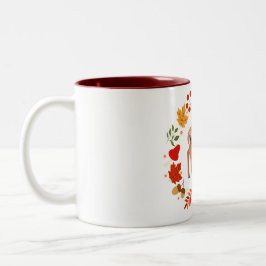 Herbst Hirsche Zweifarbige Tasse