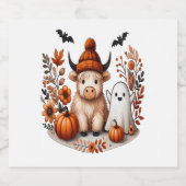 Herbst Hochland Kuh Ghost , Herbst Schaumweinetikett (Einzelnes Label)