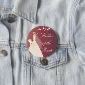 Herbst hochroter PÖBEL Brautparty-Knopf Button (Beispiel)