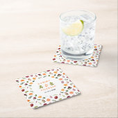 Herbst-Hochzeit in Burgund und Orange Rechteckiger Pappuntersetzer (Vor Ort)