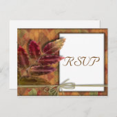 Herbst-Hochzeit RSVP Postkarte (Vorne/Hinten)