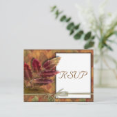 Herbst-Hochzeit RSVP Postkarte (Stehend Vorderseite)
