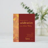 Herbst-Hochzeit - zeitgenössische Einladung (Stehend Vorderseite)