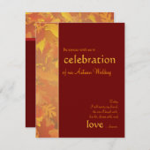 Herbst-Hochzeit - zeitgenössische Einladung (Vorne/Hinten)