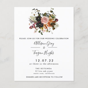 Herbst-Hochzeitseinladung   Budget-Flugblatt Flyer