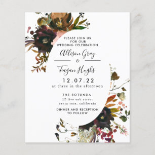 Herbst-Hochzeitseinladung   Budget-Flugblatt Flyer