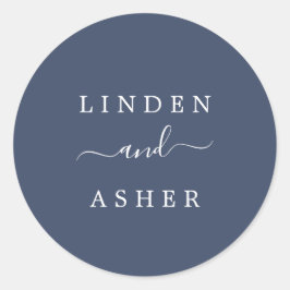 Herbst | Hochzeitsfahrer der Marine Runder Aufkleber