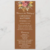 Herbst Hochzeitsfeier Terracotta Programm (Vorderseite)