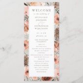 Herbst-Hochzeitsprogramm für Wasserfarben Menükarte (Vorderseite)