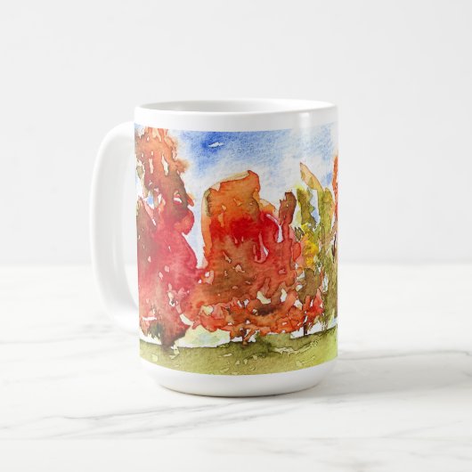 Herbst holt mich hoch, 15 oz Tasse (Vorderseite Links)
