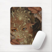 Herbst-hölzerne Nymphe Mousepad (Mit Mouse)