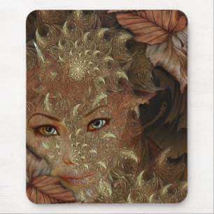 Herbst-hölzerne Nymphe Mousepad