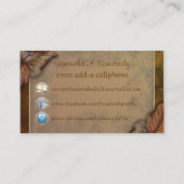 Herbst-hölzerne Nymphen-Visitenkarten Telefonnummerkarte (Rückseite)