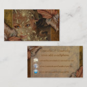 Herbst-hölzerne Nymphen-Visitenkarten Telefonnummerkarte (Vorne/Hinten)