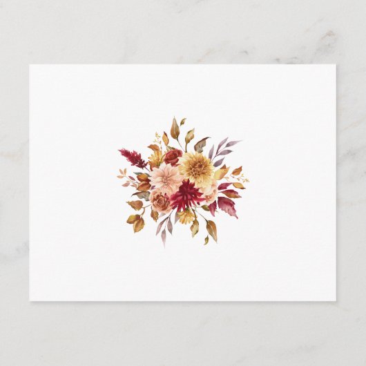 Herbst Honeymoon wünscht QR CODE Begleitkarte (Rückseite)