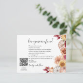 Herbst Honeymoon wünscht QR CODE Begleitkarte (Stehend Vorderseite)