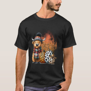 Herbst Howdy Cowboy Herbst-Pumpkins Lustige Kuh T-Shirt