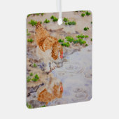 Herbst: Hühnerdekoration Ornament Aus Metall (Vorderseite Rechts)