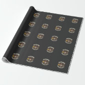 Herbst Hund Kürbis Pfoten Geschenkpapier (Ungerollt)