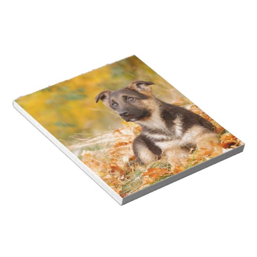 Herbst Hundewelpe Notizblock (angewinkelt)