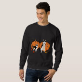 Herbst Husky Pumpkin Fall Siberischer Husky Sweatshirt (Vorne ganz)