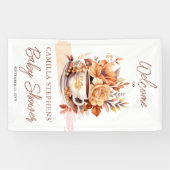 Herbst Hütte Core Teacup Babydusche Banner (Horizontal)