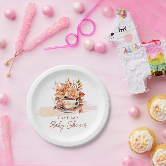 Herbst Hütte Core Teacup Babydusche Pappteller (Party)