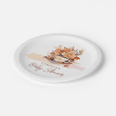 Herbst Hütte Core Teacup Babydusche Pappteller (Schrägansicht)