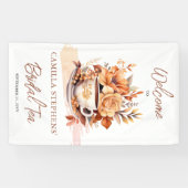 Herbst Hütte Core Teacup Bridal Teedusche Banner (Horizontal)