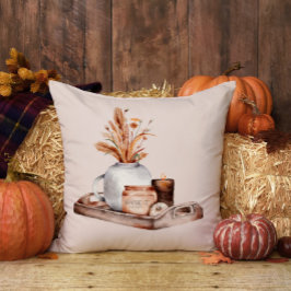 Herbst Hütte Erntedank Kissen