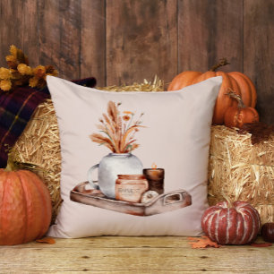 Herbst Hütte Erntedank Kissen