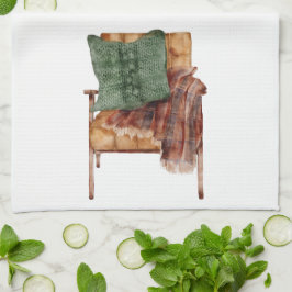 Herbst Hütte Orange Brown Kissen Zuhause Geschirrtuch