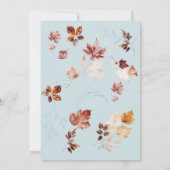 Herbst Icy Blue Bridal Brunch & Bubbly Einladung (Rückseite)