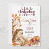 Herbst-Igel-Baby-Party Einladung (Vorderseite)